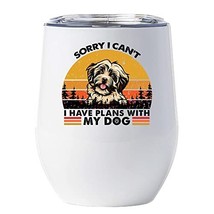 I Have Plans With My Dog Havanese Wine Glass Tumbler 12oz With Lid Gift For Pet  - £17.97 GBP