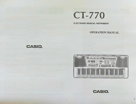 Owner&#39;s Manual Booklet for Casio CT-770 Casiotone Keyboard, Reproduction. - £12.38 GBP
