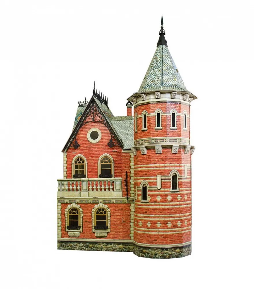 Victorian Dollhouse Kit – Large 3D DIY Cardboard Model – Buildable Paper... - $184.99