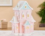 14&quot; Illuminated Gingerbread Lace Bed and Breakfast by Valerie in Pink - $193.99