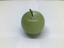 Solid Marble Apple Green and White Paperweight 2 inch - $7.92