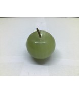 Solid Marble Apple Green and White Paperweight 2 inch - $7.92