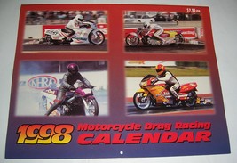 Rare 1998 Motorcycle Drag Racing 12 Month Calendar MINT NOS - £4.68 GBP