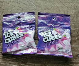 (2) ICE BREAKERS ICE CUBES Arctic Grape Flavored Sugar Free Chewing Gum,... - $13.74