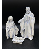Duncan Mold 4 Piece Nativity Joseph Mary Baby Jesus &amp; Manger Crèche 1987 - $39.59