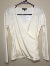 J Crew Mercantile Wrap Blouse Vneck Top Velvet Cream K5027 Womens Size XXS NEW - £26.62 GBP