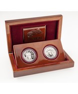 2007-W P$50 10th Anniversary Platinum 2-Coin Set w/ OGP 1/2 Oz. PR/Rev PR - £1,189.92 GBP