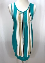 Escada Light Sleeveless Striped Knit Dress Size Ger36 Cashmere Cotton Stretch - £80.36 GBP