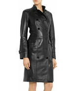 New Stylish Women&#39;s Classic Genuine Lambskin Leather Coat Trench Overcoa... - $3,088.81 MXN+