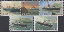 ZAYIX Great Britain Jersey 522-526 MNH Railway Steamers Ships 020522MS57 - £2.94 GBP