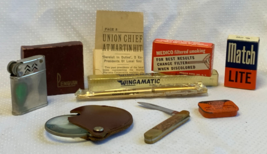 Vtg Mixed Trinket Lot Match Lite Wingamatic Pen Medico Filters Lighter K... - £23.99 GBP