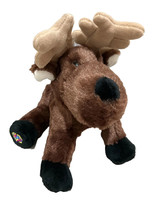 Ganz Reindeer Plush With Antlers Brown Stuffed Animal Soft 9 inch - $8.87