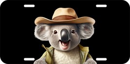 Koala Bear Australia Hat Smiling Aluminum Metal License Plate 144 - £10.19 GBP+