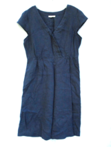 White Stuff Live in Linen Dress Blue Chambray Lagenlook Size EU 40 UK 12 US 8 - £28.55 GBP