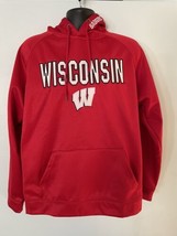 Wisconsin Badgers Sweatshirt Hoodie Red White College Mens Large Ncaa Colosseum - £34.53 GBP