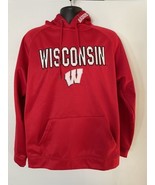 Wisconsin Badgers Sweatshirt Hoodie Red White College Mens Large Ncaa Co... - £34.66 GBP