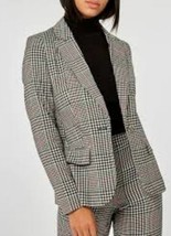 VERO MODA Monochrome Check Print Long Blazer UK 12 US 8 EUR 40 (exp51) - £39.11 GBP