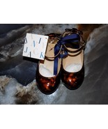 Janie and Jack Slingback Bow Bronze Brown Tortoise Sweet Stables Shoes S... - $77.21 CAD