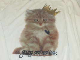 Y &amp; R Young &amp; Reckless Womens M L/S soft shirt Princess Kitten skate surf NWT*^ - £17.09 GBP