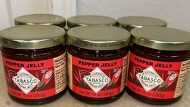 6 x Tabasco Spicy Pepper Jelly Glass Jars 10 Oz - £21.98 GBP