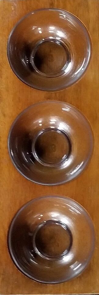Vintage 14&quot; x 5&quot; x 2.25&quot; ~ Three (3) Dipping Bowls in a Wooden Holder - $26.18