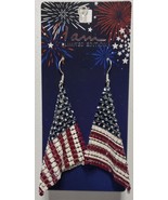 I Am Limited Edition Patriotic Red White Blue USA Flag Metal Mesh Dangle... - $291.39 MXN