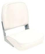 White Low Back Folding Boat Seat Heavy Duty 28 oz marine grade vinyl (bf... - £126.60 GBP