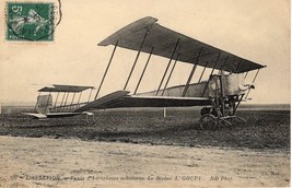 XRARE: Original 1910s real photo postcard A. Goupy experimental biplane - $716.26 MXN