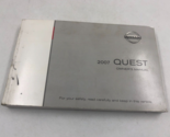 2007 Nissan Quest Owners Manual Handbook OEM M03B09048 - $14.84