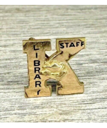 Library Staff Small Pin Vintage Brooch - $5.11