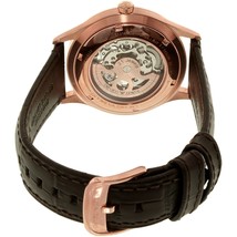 Emporio Armani Men&#39;s Automatic Beta Dark Brown Leather Strap Watch - £174.93 GBP
