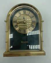 Bulova Archtop Jukebox Green Jade Mantle Shelf Desk Alarm Clock B1438 T9 UN779 - £9.74 GBP