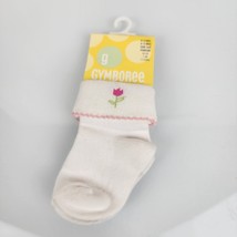 Vintage 2003 gymboree Tip Toe Tulip Layette White Pink Flower Socks 6-12... - $14.84
