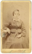 CIRCA 1880&#39;S CDV Elderly Woman Victorian Dress J.W. Batcheller St. Joseph MO - £7.46 GBP