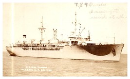 US Army Transport General E T Collins Boat Postcard RPPC Posted 1948 - £6.94 GBP
