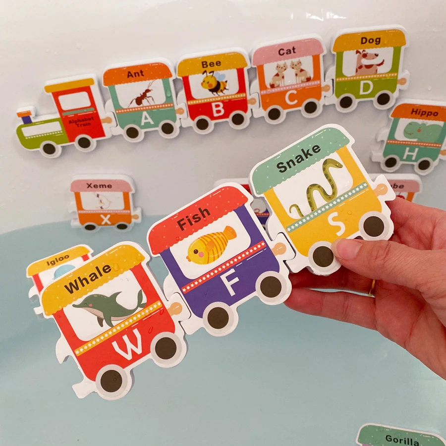 Baby Digital Small Train Bathtub Toy, DIY Floating Expression Sensory To... - £9.70 GBP+