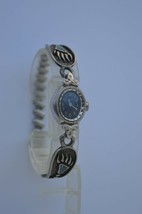VTG Caravelle Ladies Watch 1977 N7 Wind Up w/Sterling Turquoise Claw band &#39;NICE&#39; - £30.92 GBP