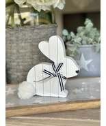 White Wooden Bunny Block - $24.61 CAD