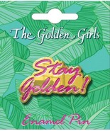 The Golden Girls Stay Golden! Logo Thick Metal Enamel Pin NEW CARDED - £6.28 GBP