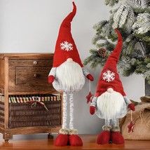 Christmas Large Adjustable Gnome 2022 Decorations, Xmas Long Stretchable... - £43.61 GBP