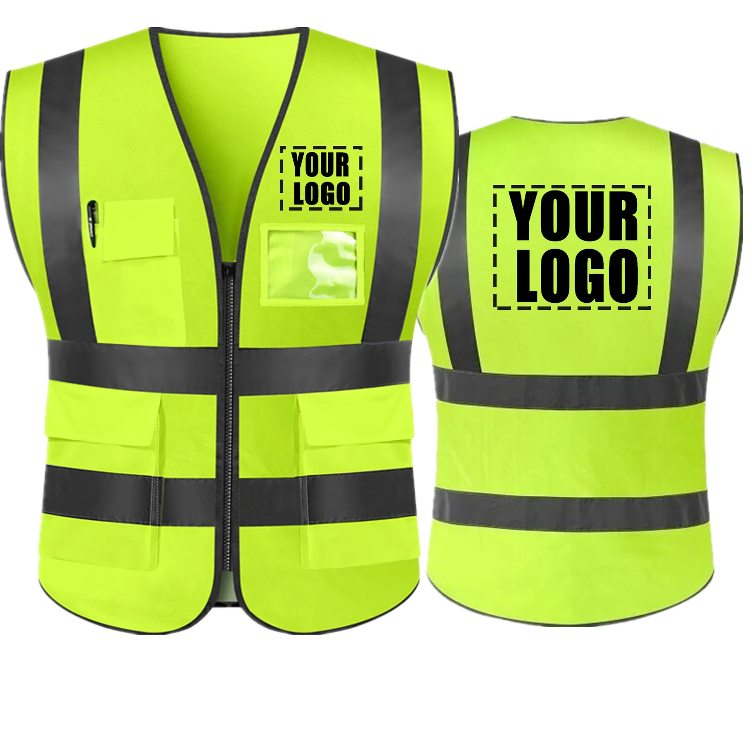 Reflective Safety Vest High Visibility blank Custom Logo XXXL Working Vest - £13.50 GBP+
