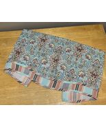 Traditions by Waverly Magic Carpet Teal Opal Valance 52x17&quot; Stripes - $20.69 CAD