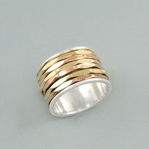 925 Plata de Ley Maciza Boho Hecho a Mano Pulgar Anillo Banda Mujer Fest Regalo - £60.51 GBP