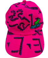 VTG Gecko Hawaii Hat Cap 80s Womens Pink Neon Ponytail Flexstrap - $302.46 MXN