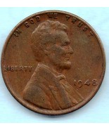 1948  Lincoln Wheat Penny- Circulated- Desirable copy - $0.35