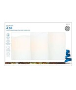 GE 2127374 3 PACK OF LED FLICKERING PILLAR CANDLES BATTERY-OPERATED - NEW!! - $25.98 CAD