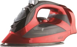 Brentwood MPI-59R Non-Stick Steam Iron with Retractable Cord, Red, 1200W Power - £23.90 GBP