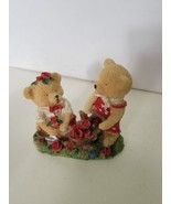 Valentines Resin Teddy Bears Collectible Figures Figurines Roses - £19.27 GBP