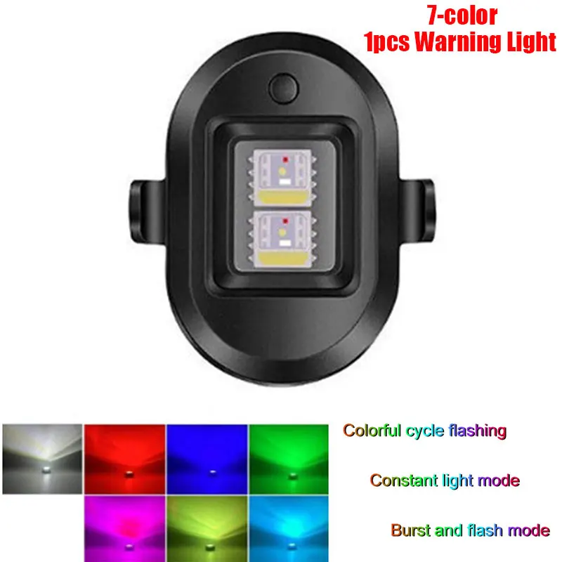 Universal LED Warning Light Mini Signal Light Drone Strobe Light 7 Colors 4 Mode - £109.39 GBP