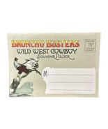 Vintage Broncho Busters Wild West Cowboy Souvenir  Fold-Out Postcard Folder - $9.89